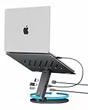 Spigen ArcDock 6-in-1 Laptop Ständer mit Dockingstation【inkl. USB C auf C Kabel】 Ergonomisch, USB A/C & 4K 60Hz HDMI fürMacBook iPad Pro Air Neo A16 M2 M3 M4 M5 und alle Notebooks bis 15,6'