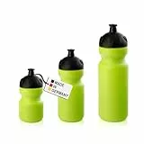 OTRADO® Hochwertige Trinkflasche im Set mit 350ml, 500ml und 750ml in Lemon - Made in Germany, BPA-frei als Trinkflasche Kinder und Fahrrad Sport geeignet für Fahrradflaschenhalterung