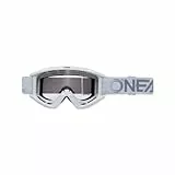 O'NEAL Motocross Brille Fahrradbrille Herren Damen B-Zero Goggle I MX MTB DH FR I Motorradbrille 100% UV-Schutz I Schlag & kratzfestes Glas I Weiß I Größe One Size