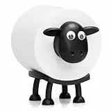 VELENTI Toilettenpapierhalter mit Schaf, lustiger Toilettenpapierhalter, freistehend, Badezimmer-Set, 3D-bedruckter schwarzer Schaf-Klo-Rollenhalter – lustige Seidenpapier-Rollenaufbewahrung - 1er Set
