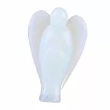 Hztyyier 1.5inch Schutzengel Figur, Glücksbringer Quartz Crystal Engel Figur Statue Geschnitzt Mondstein Glücksbringer Ornament für Hauptdekoration