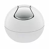 Spirella 10.15112 Kosmetikeimer 1 Liter Abfalleimer Schwingdeckeleimer Tischabfalleimer Bowl Weiß