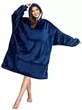 Gentlewarm übergroße Hoodie Sweatshirt mit Kapuze, Tragbare Decken Super Weich und bequem Flanell Oversized Hoodie Decke OneSize für Damen, Teenager mädchen