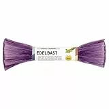 folia 9232 - Raffia Edelbast, 1 Bündel á 30 m in violett, Schnur aus glänzender Kunstfaser, ideal zum Basteln, zur Dekoration oder für Gestecke, Sträuße und andere floristische Arbeiten