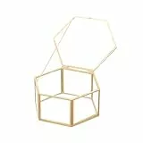 Fenical Hexagon Geometric Ring Display Box Schmuckkästchen zum Aufhängen