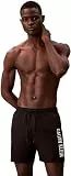 Calvin Klein Herren Badeshorts Medium Drawstring mit Tunnelzug, Schwarz (Black), L