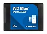 WD Blue SA510 SATA SSD 2 TB 2,5 Zoll (Lesen bis 560 MB/s, Schreiben bis 520 MB/s, Upgrade für PC/Laptop, dreimonatiges Probeabo von Dropbox Professional, Western Digital SSD Dashboard)