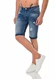 Redbridge Jeansshorts Kurze Hose Premium Denim Casual Dunkelblau W33