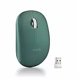 NGS Fog Pro Green - Kabellose Maus, Optische Maus mit 1000 DPI, Nano-USB-Schnittstelle, Leise Tasten, 2 Tasten und Scrollrad, Plug and Play, beidhändig, Grün