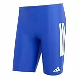 adidas Men's 3 Stripes Swim Jammers 8 INCH, semi Lucid Blue/White, 38
