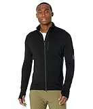 Icebreaker Merino Herren Quantum Iii Pullover, langärmelig, Wolle, mit durchgehendem Reißverschluss Sweatshirt, schwarz, Small