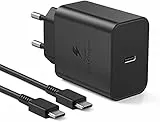 45W USB C Ladegerät, Samsung Schnellladegerät Netzteil USB C für Samsung Galaxy S24, S23 Ultra, S23 Plus,S22,S22 Ultra,S21,Note20 Ultra,A53 5G,A52,iPhone16 Pro ladegerät mit 1.8m USB C Ladekabel PPS