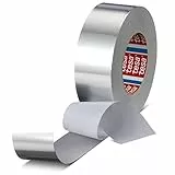 Aluminiumband - Tesa 60672 - Metallisches Dichtband Für Hohe Und Niedrige Temperaturen, Wasser- Und Dampfdicht, Gasbeständig, Robust, Geeignet Für Dauerhafte Reparaturen (50 mm x 50 m)