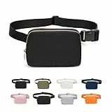 JENCVNL Bauchtasche Damen Gürteltasche Herren, Nylon Hüfttaschen Mode Brustbeutel Umhängetasche Crossbody Bag mit verstellbarem Riemen für Laufen Wandern Training Reisen (Schwarz)