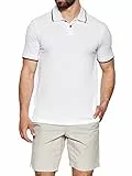 Armani Exchange Herren Double Stripe Poloshirt, Weiß, XL