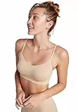 Jockey Modern Micro Seamfree Bralette – Damen BH ohne Bügel, gepolstertes Bustier mit herausnehmbaren Cups, Nahtlose Unterwäsche, schmale verstellbare Träger, in Beige