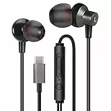 MAS CARNEY TI3 USB C Kopfhörer mit Kabel, In-Ear Headset mit Mikrofon und USB-C Anschluss, kompatibel mit Samsung,Huawei,Oppo,Vivo, Mi,Google Pixel und Apple iPhone 15