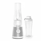 Bosch Mini-Standmixer, Smoothie Maker, Mini-Highspeed-Mixer, bis zu 40.000 rpm, 450 W, ToGo-Flasche, 4-Klingen-Messer, spülm. Teile, Made in Europe, VitaPower Serie 2 MMB2111T