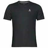 Odlo Wandershirt Herren F-Dry | Schwarz | Größe L | Atmungsaktives Funktionsshirt mit UV-Schutz 30+ | schnelltrocknendes Outdoor T-Shirt