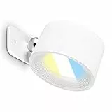 BRILONER - Wandleuchte ohne Stromanschluss mit Akku, magnetisch abnehmbar, 360 Grad drehbar, dimmbar, CCT, Wandleuchte Innen, Wandlampe, Bettlampe, Lampe Bett, Leselampe, 8,7x7,5x4,8cm, Weiß