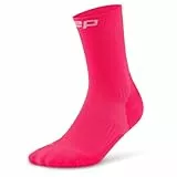 CEP - Kurze Laufsocken mit Kompression für Damen, Core 5.0 Mid Cut, Größe IV/L / 40-43, pink
