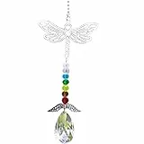 Peili Dekoartikel aus Kristall Autoanhänger Libelle Fensteranhänger mit Flügeln Sonnenfänger Dekoartikel Wohndekoartikel (Dragonfly)