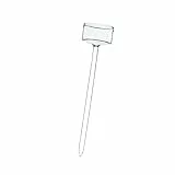 SANDRA RICH, 12 STÜCK Teelichthalter tealight Holder H20cm/4,5cm Stick Clear CH4004-20 (12 STÜCK)