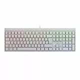 CHERRY MX 2.0S, Mechanische Gaming-Tastatur mit RGB-Beleuchtung, Deutsches Layout (QWERTZ), Kabelgebunden, Designed in Germany, MX SILENT RED Switches, Weiß