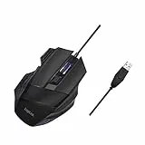 LogiLink ID0202 - Ergonomische USB-Gaming-Maus 2400 DPI mit 6 programmierbaren Tasten und DPI-Umschalttaste, schwarz
