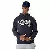 New Era MLB Retro LA Dodgers Hoodie Herren Kapuzenpullover Navy Offwhite, M