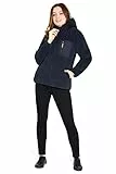 CityComfort Kapuzenpullover Damen Teddy Fleece Hoodie Flauschig Warm mit Reißverschluss (Marine, L)