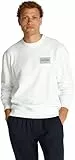 Tommy Hilfiger Herren Sweatshirt Monotype Label Rundhalsausschnitt, Weiß (White), M