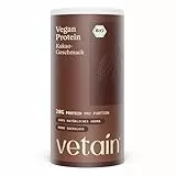 VETAIN BIO Veganes Proteinpulver - Schokolade - 20g Protein pro Portion - 600g - Optimales Aminosäureprofil - Fünf Premium Protein Quellen - Ohne Allergene & Süßungsmittel - produziert in Deutschland