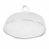Cabilock Fliegenhaube aus Edelstahl, 24cm Rund Abdeckung Teller Fliegen, Lebensmittel Abdeckhauben für Küche Grillen Picknick Haushalt