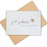 Lovely Cards - So schön dass Du meine Mama bist- Glückwunschkarte Happy Birthday Karte für Mama, Karte zu Muttertag, Karte für Mutter - Karte für Mütter - Dankeschön Mama - Danke Mama Oma DIN A6