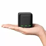 TELESIN dreifaches Ladegerät und Akku-Speicherbox mit Ladegerät mit 3 Kanälen mit 2 wiederaufladbaren Lithium-Ionen-Akkus für Gopro Hero 11 Hero 10 Hero 9 Black (einzelnes Ladegerät)