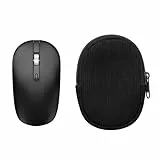 kwmobile Maus Tasche kompatibel mit HP Z3700 / Anmck M1P / AE Wish ANEWISH/cimetech TM013 Hülle - Case für Bluetooth Maus aus robustem Cord und Neopren Stoff - Schwarz