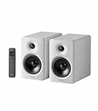 Edifier M90 Regal-Lautsprecher, 100 W RMS Desktop-Lautsprecher, Hi-Res-Audio, LDAC, Bluetooth 6.0, kompakter Lautsprecher, HDMI eARC/optischer/USB-C/AUX-Eingang, SUB Out, Aktivlautsprecher - weiß