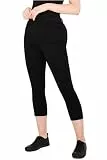 CityComfort Crop Jeggings Damen High Waist - Bequeme und stylische Jeggins - Damen Jeggings geeignet für Casual oder Semi-Casual Wear (Schwarz, 46)