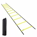 10m Koordinationsleiter, Trainingsleiter Set, Fussball Trainingszubehör Kinder Koordinationsleiter, Speed Ladder mit Tasche, Trainieren Kraft, für Koordinationstraining, Fussball Training, Basketball