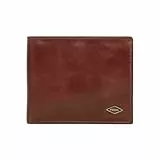 Fossil Geldbörse für Herren Ryan, Leder Bifold Dunkelbraun 11,4 cm L x 2,5 cm B x 9,5 cm H ML3736201