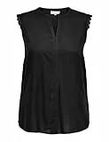 ONLY CARMAKOMA Damen CARMUMI SL TOP WVN NOOS T-Shirt, Black, 44