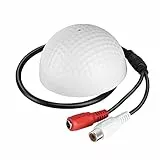 Hoch Empfindliches CCTV Mikrofon, Hochempfindlicher Wetterfester Vorverstärker Audioaufnahme Mikrofongerät Mic Audio Pickup 100 Quadratmeter Überwachungsbereich Lebensrekorder für Überwachungskamera