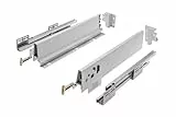 GTV MODERN BOX Schublade 83 mm hoch 500 mm lang Push-to-Open Vollauszug Grau 40 kg Tragkraft leise Führung Soft-Close