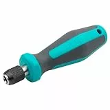 wolfcraft Handschraubendreher mit Bitaufnahme I 1240000 I Für ergonomisches Schrauben I mit Magnet und Schnellwechselfutter I Sechskant-Aufnahme