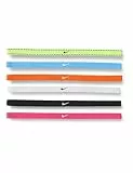 Nike Herren Flex Classic Headbands 6er Pack Stirnbänder Running Fitness Training Sport Haarband Set rutschfest elastisch, Volt/Vivid Pink/White, One Size