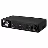 MEDION P66750 Küchen Unterbauradio (DAB+ Küchenradio, PLL UKW Radio, dimmbares TFT Farbdisplay, Koch Timer, Bluetooth, LED Leiste, inkl. Montagematerial) schwarz