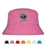 Brilli wegen viel Promilli - Fischerhut - Lustiger Fischerhut – Der perfekte Sonnenhut für Herren & Damen – Ideal als Malle-Outfit, Party-Accessoire & Festival-Eimerhut für den Strand|Pink