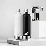 𝐀𝐐𝐔𝐀~𝐒𝐄𝐀𝐋® Edelstahlflasche–Trinkflasche für wassersprudler kompatibel mit Wassersprudlern Aarke Carbonator 3,Philips GoZero,Sodapop Cooper,Brita sodaONE–1Liter Sprudelwasser-Spülmaschinenfest