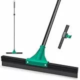 JEHONN Wasserschieber Bodenabzieher Abzieher Dusche Boden mit Teleskopisc Stiel 148 cm, Wasserabzieher Gummiabzieher Flitsche für Garage Beton Bad Fliesen Marmor Glas Shop Deck Fenster (Grün)